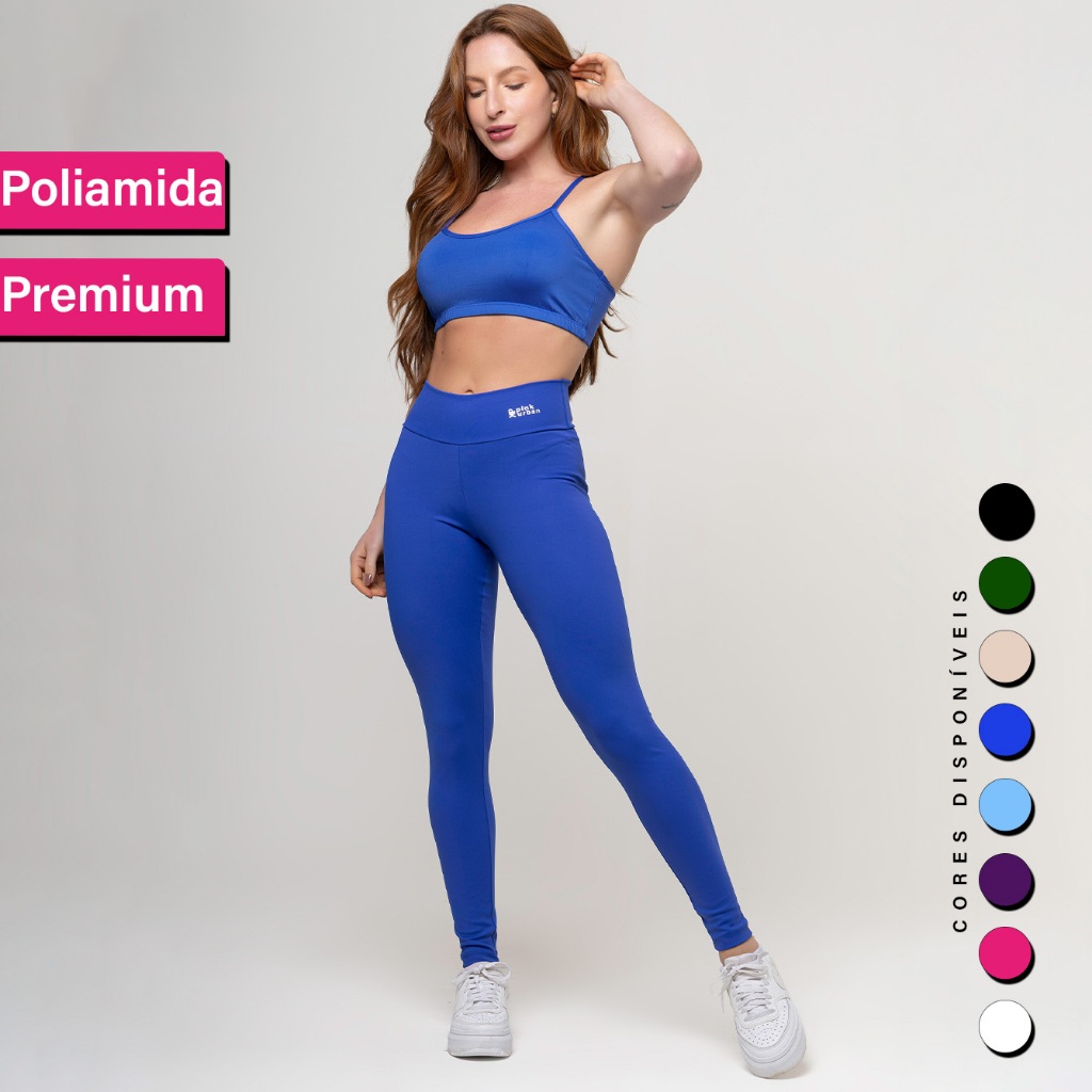 Conjunto Fitness Top Alça e Calça Legging Poliamida Premium Zero