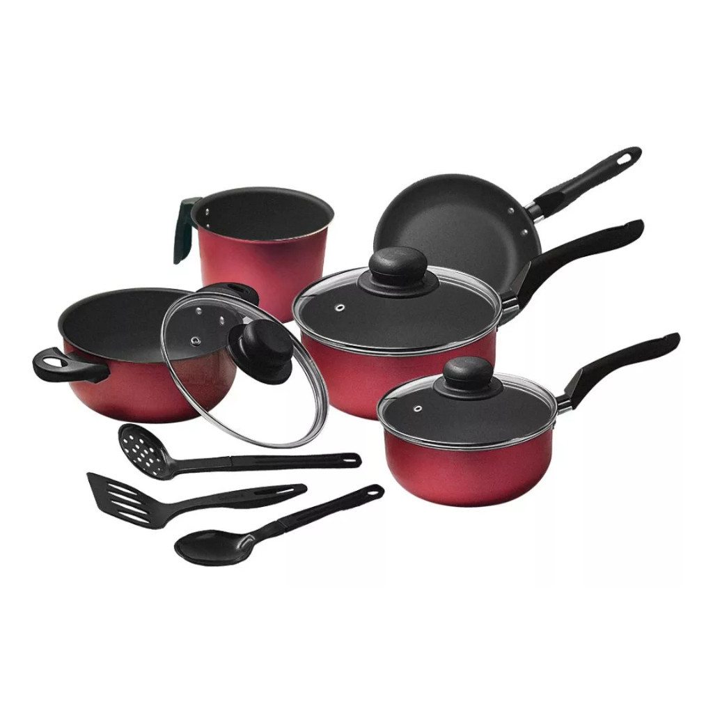 Conjunto Jogo De Panelas 8 Peças Tampa De Vidro Promoção — Cozinha e Utensílios
