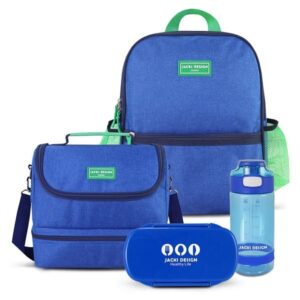 Conjunto Lancheira Térmica com Pote p Lanche 450ml e Garrafa Mochila
