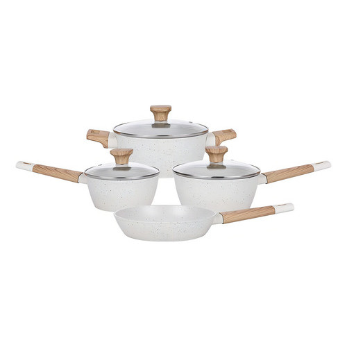 Conjunto Panelas Studio Cook 5 Pçs Indução Marmol Mimo Style — Cozinha e Utensílios