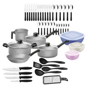 Conjunto Tramontina 47 Peças Cozinha Com Panelas Antiaderentes