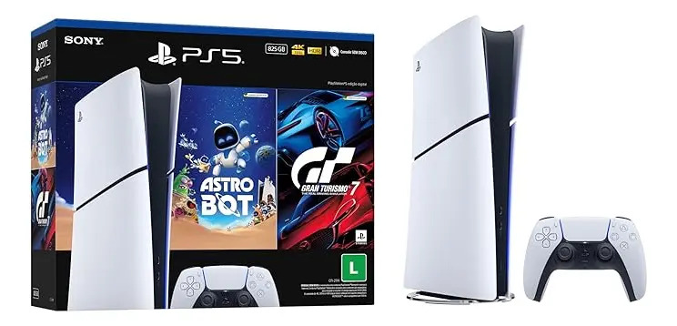 Console Playstation®5 Slim Digital Pacote Astro Bot E Gran Turismo 7 — Games