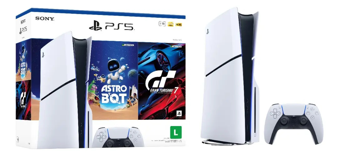 Console PlayStation5 Slim Disk Pacote Astro Bot e Gran Turismo 7 — Games