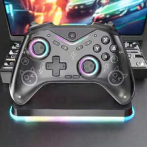 Controle Gamer Sem Fio RGB para PC iOS Android com Vibração Dupla