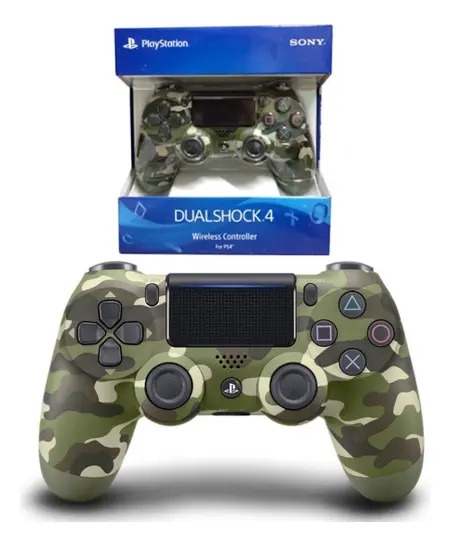 Controle Ps4 Verde Camuflado Sony — Games