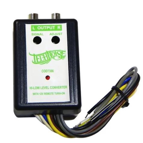 Conversor De Fio Para Rca Technoise C Ajuste De Ganho Som Automotivo