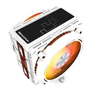 Cooler Para Processador Aigo DarkFlash E400, Argb, 2x120mm, Branco