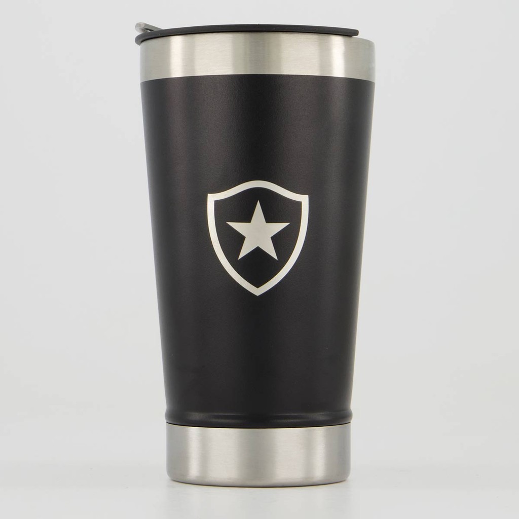 Copo Térmico Botafogo C Abridor 473ml Preto — Cozinha e Utensílios