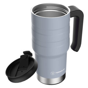Copo Térmico Cinza com Tampa Quente Frio Café 590ml Termolar