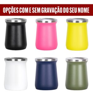 Copo Térmico Cuia Pure para Tereré Wisky Caipirinha Chá Café 260ml