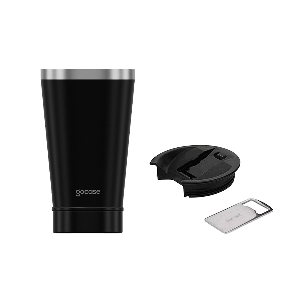 Copo Térmico Gocase Vibe Aço Inoxidável 470ml Tampa — Cozinha e Utensílios