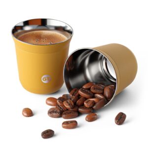 Copo Térmico Goldentec Termic Espresso 150ml Amarelo