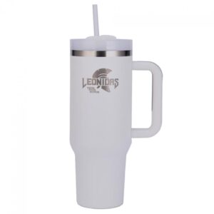 Copo Térmico Leonidas, 1180ml, Com Canudo, Quente ou Frio, Metal
