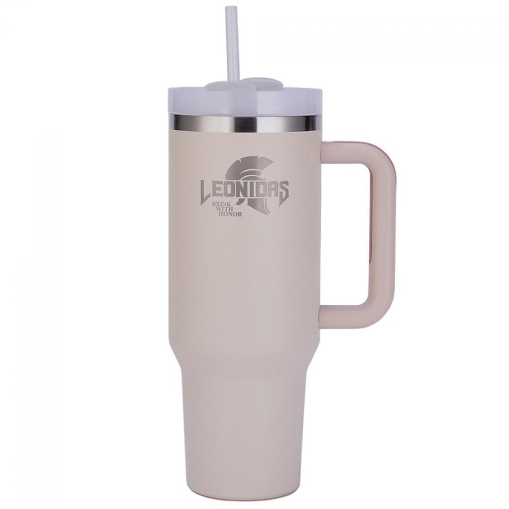 Copo Térmico Leonidas, 1180ml, Com Canudo, Quente ou Frio, Metal — Cozinha e Utensílios