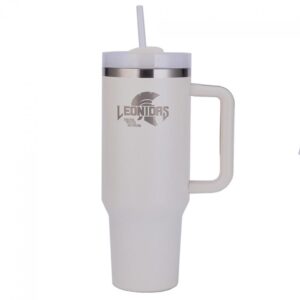 Copo Térmico Leonidas, 1180ml, Com Canudo, Quente ou Frio, Metal