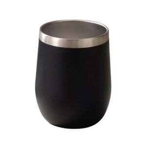Copo Térmico Tipo Cuia Com Tampa, 350ml, Parede Dupla Inox, Café