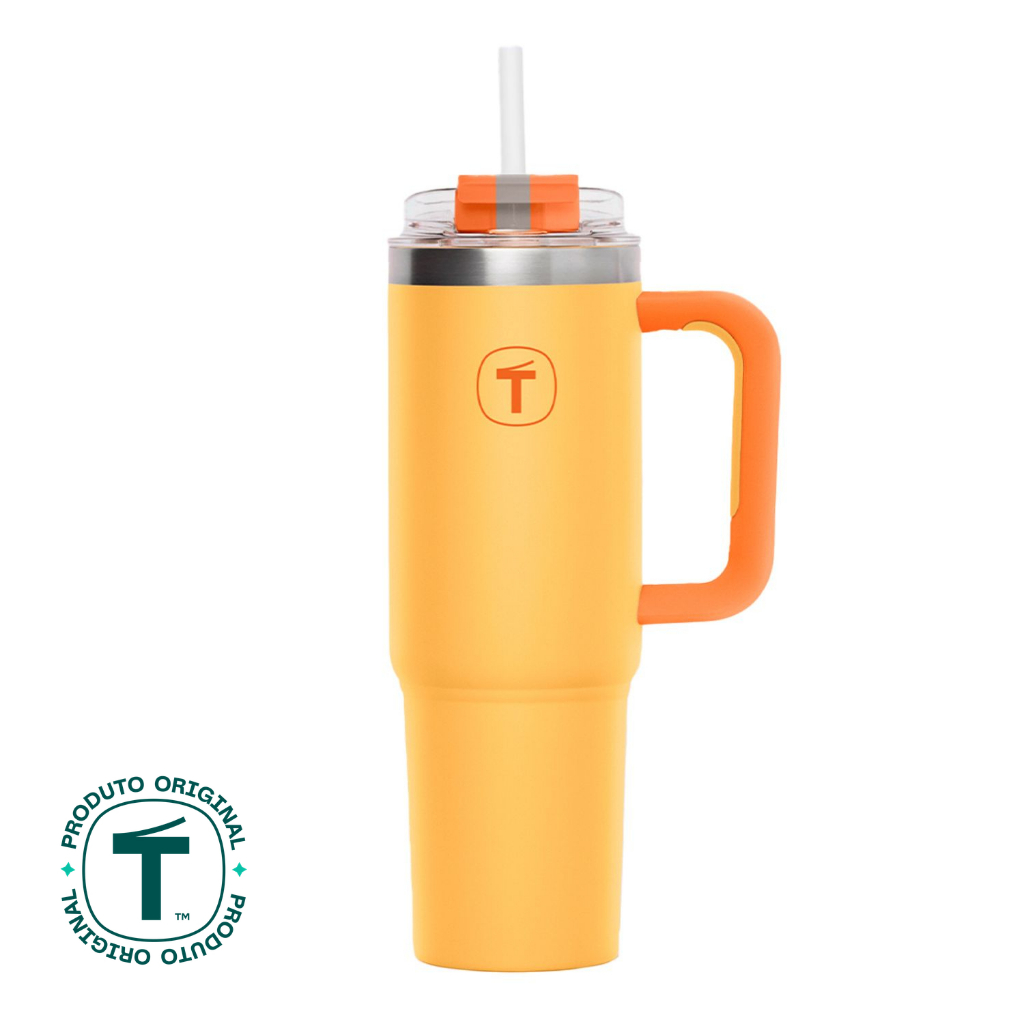 Copo Térmico Tupperware Big T com Canudo 1,1L — Cozinha e Utensílios