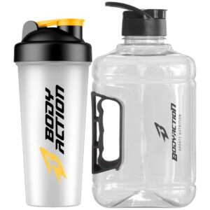Coqueteleira Academia 600ml Galão Tank 2 Litros Bodyaction