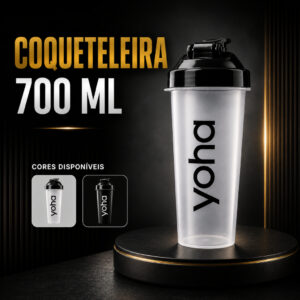 Coqueteleira Yoha 600ml Shake Whey Academia Fitness