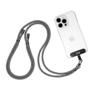 Cordão Para Smartphone i2GO Nylon Premium Preto e Branco