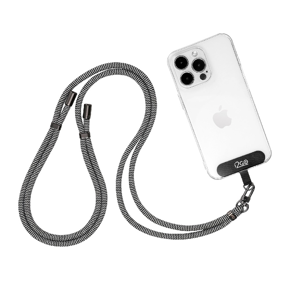 Cordão Para Smartphone i2GO Nylon Premium Preto e Branco — Celulares e Acessórios