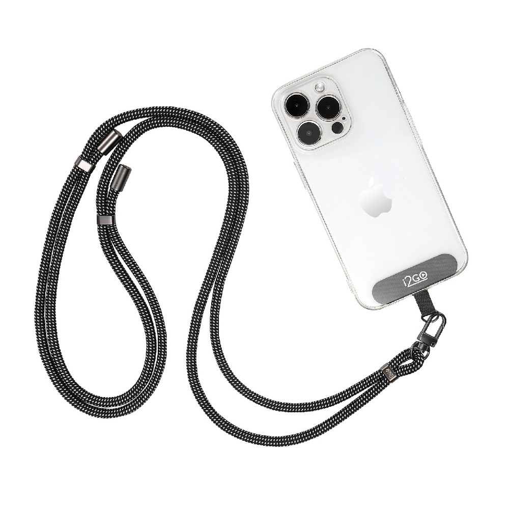 Cordão Para Smartphone i2GO Nylon Premium Preto e Cinza — Celulares e Acessórios