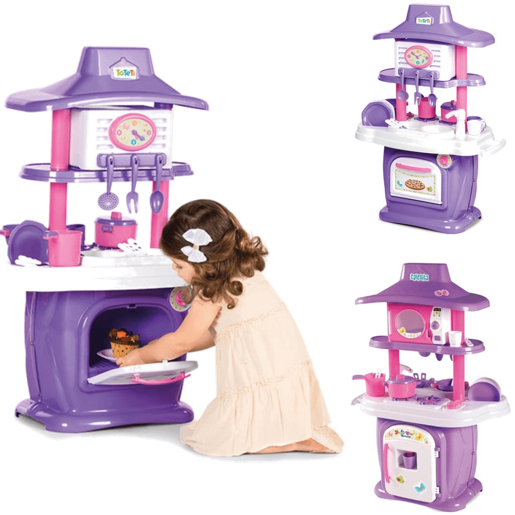Cozinha de Brinquedo Tateti Le Grand Chef Rosa com Agua