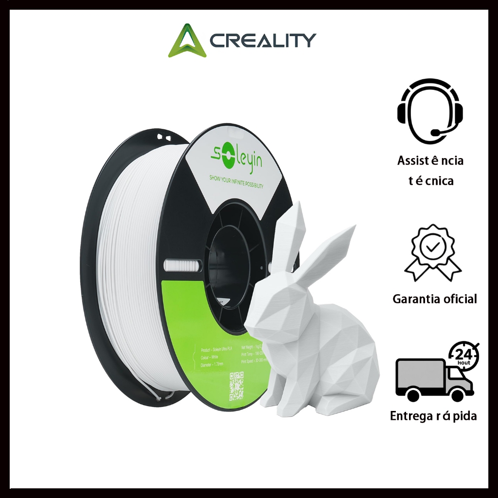 Creality Soleyin Ultra Pla 1.75mm Filamento Impressora 3D 12kg — Informática