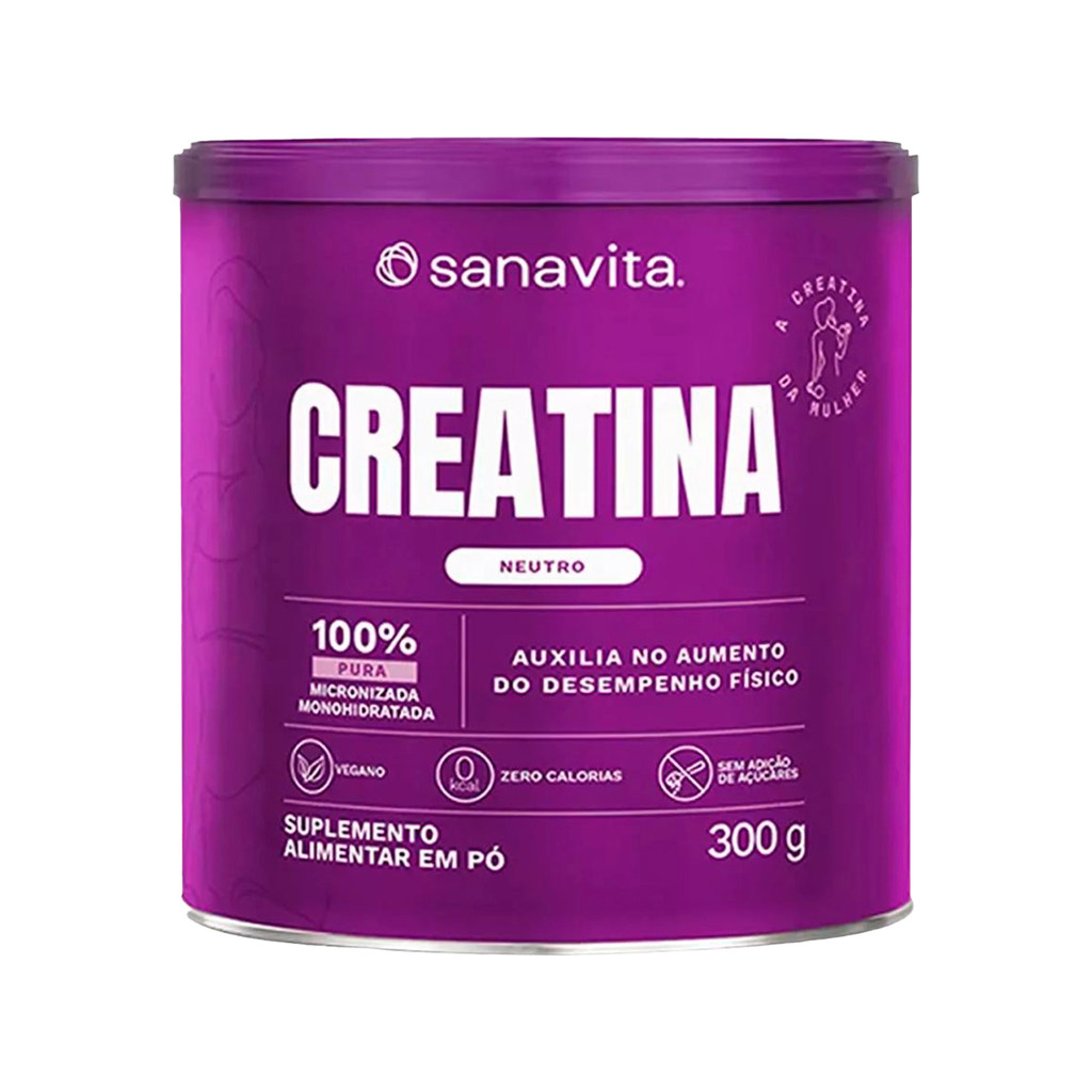 Creatina 100% Pura Micronizada e Monohidratada 300g Sanavita