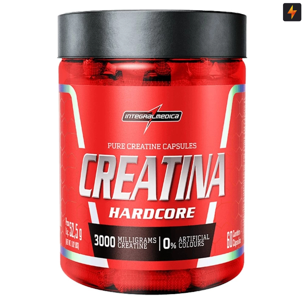 Creatina 100% Pura Monohidratada Hardcore em Cápsulas