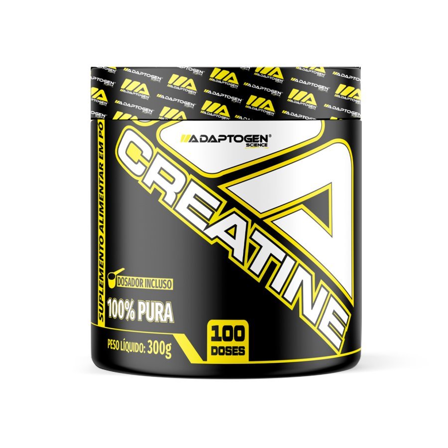 Creatina 300g Adaptogen 100% Pura Sabor Sem sabor