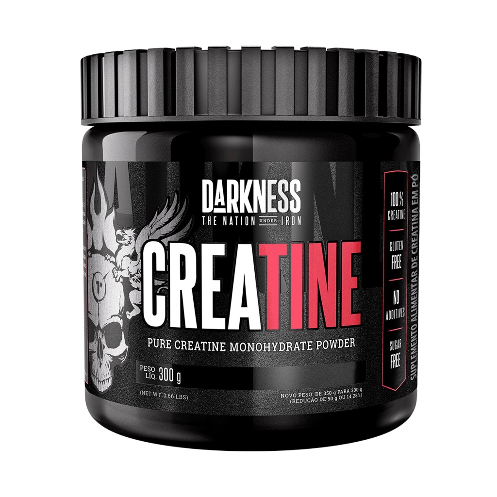 Creatina Monohidratada 300g Darkness Potência, Resistência e