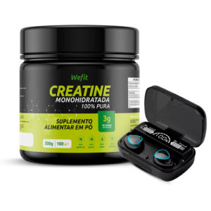 Creatina Monohidratada Pote 300g Wefit Fone De Ouvido Bluetooth