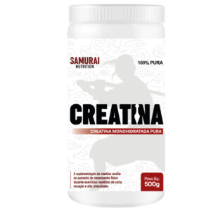 Creatina Monohidratada Pura 500g Pote Samurai Nutrition