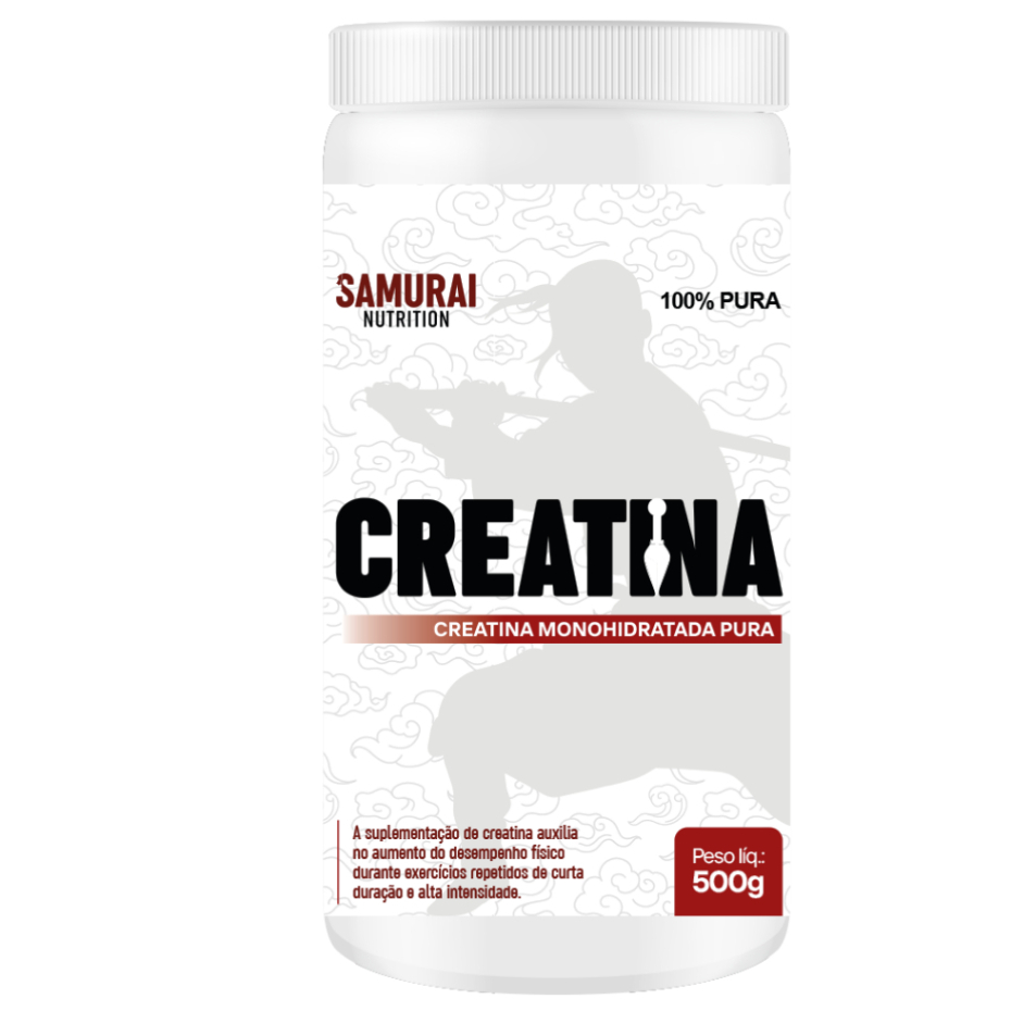 Creatina Monohidratada Pura 500g Pote Samurai Nutrition — Suplementos