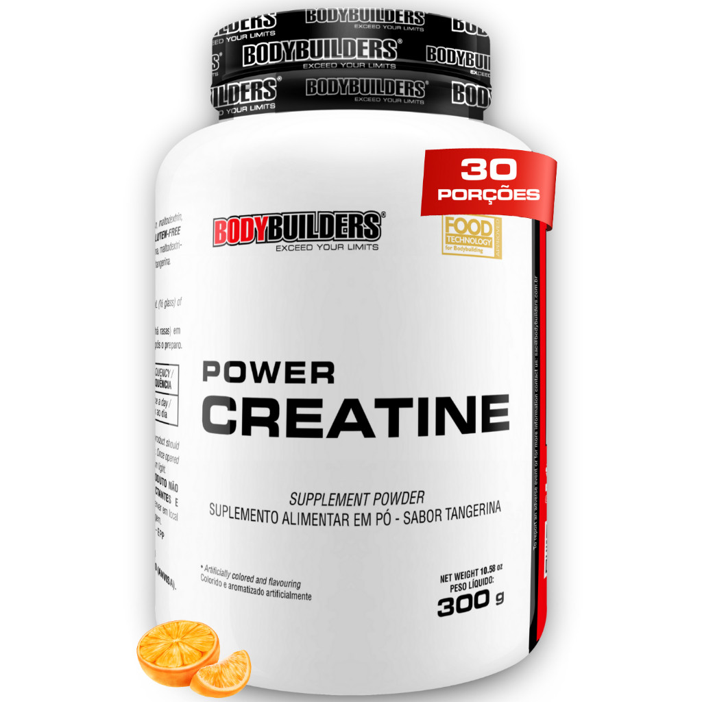 Creatina Power 300g Aumento de Força Muscular e Desempenho Físico