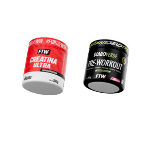Creatina Ultra Pote 300g Pré Treino Diabo Verde Pre-Workout 150g Ftw