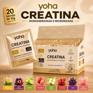 Creatina Yoha 20 Saches Monohidratada Micronizada Gourmet Camila