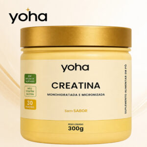 Creatina Yoha 300g Monohidratada Micronizada Alta Pureza Sem Glúten