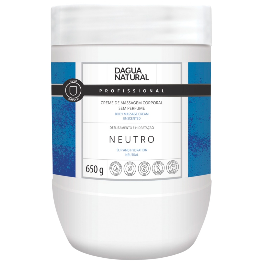 Creme De Massagem Corporal Dagua Natural Neutro 650g Sem Perfume