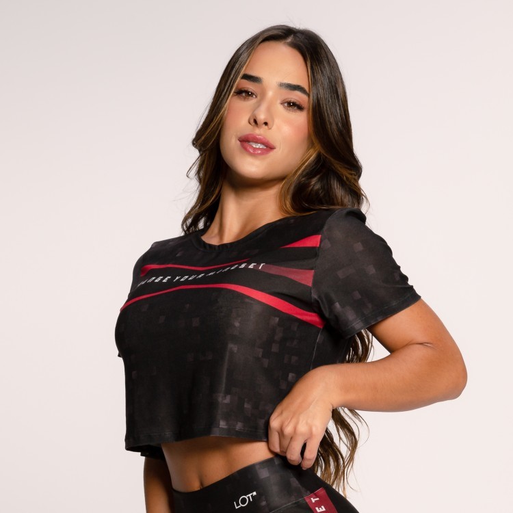 Cropped Fitness Feminino Básico Estampado Academia Estampas Variadas — Esporte e Lazer