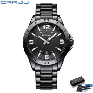 Crrju Marca Original Relógio Masculino Mãos Luminosas Alta Qualidade