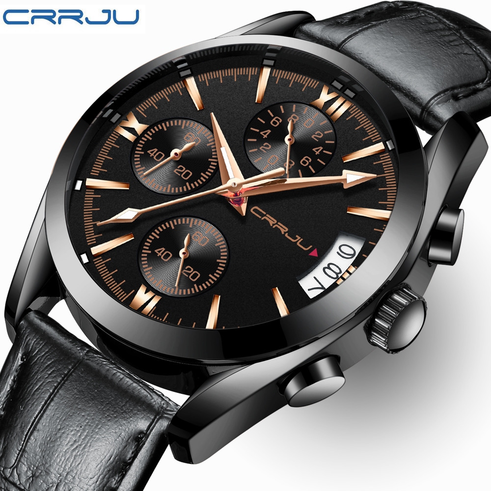 Crrju Marca Original Relógios Masculinos Genuínos Casuais