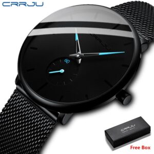Crrju Relógio de Pulso Casual Relógio de Quartzo de Marca de Luxo