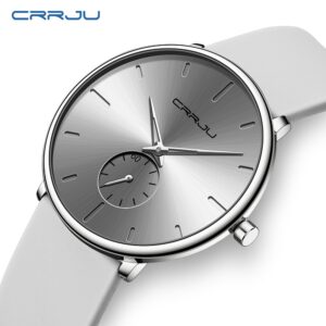 Crrju Relógio Masculino Moda Clássico Simples Mostrador Pulseira De