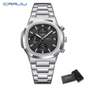 Crrju Relógio Masculino Requintado Diário Multifuncional Casual À