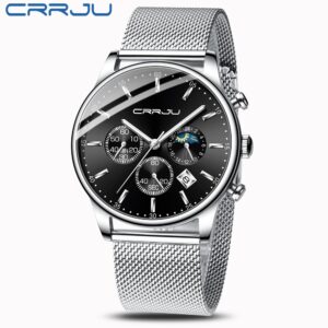 Crrju Relógios Masculinos Marca Original Ultra Fino Multifuncional — Relógios e Óculos