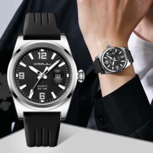 Crrju top Luxo Moda Tendência Relógio Masculino design Simples