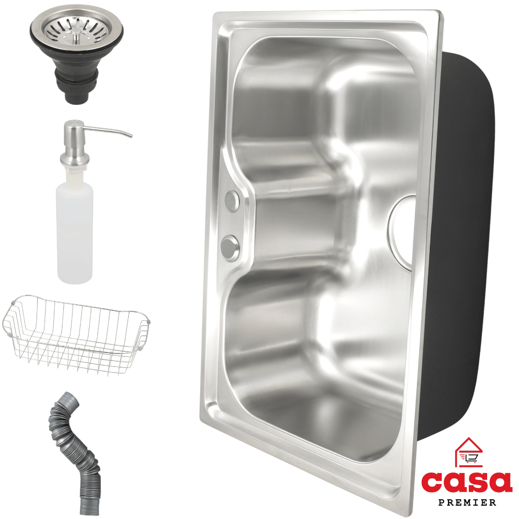 Cuba 50x40cm Pia Cozinha Gourmet Com Acessórios Dispenser Válvula