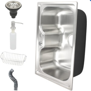 Cuba Pia Cozinha Gourmet Completo Com Acessórios Aço Inox 60x42cm